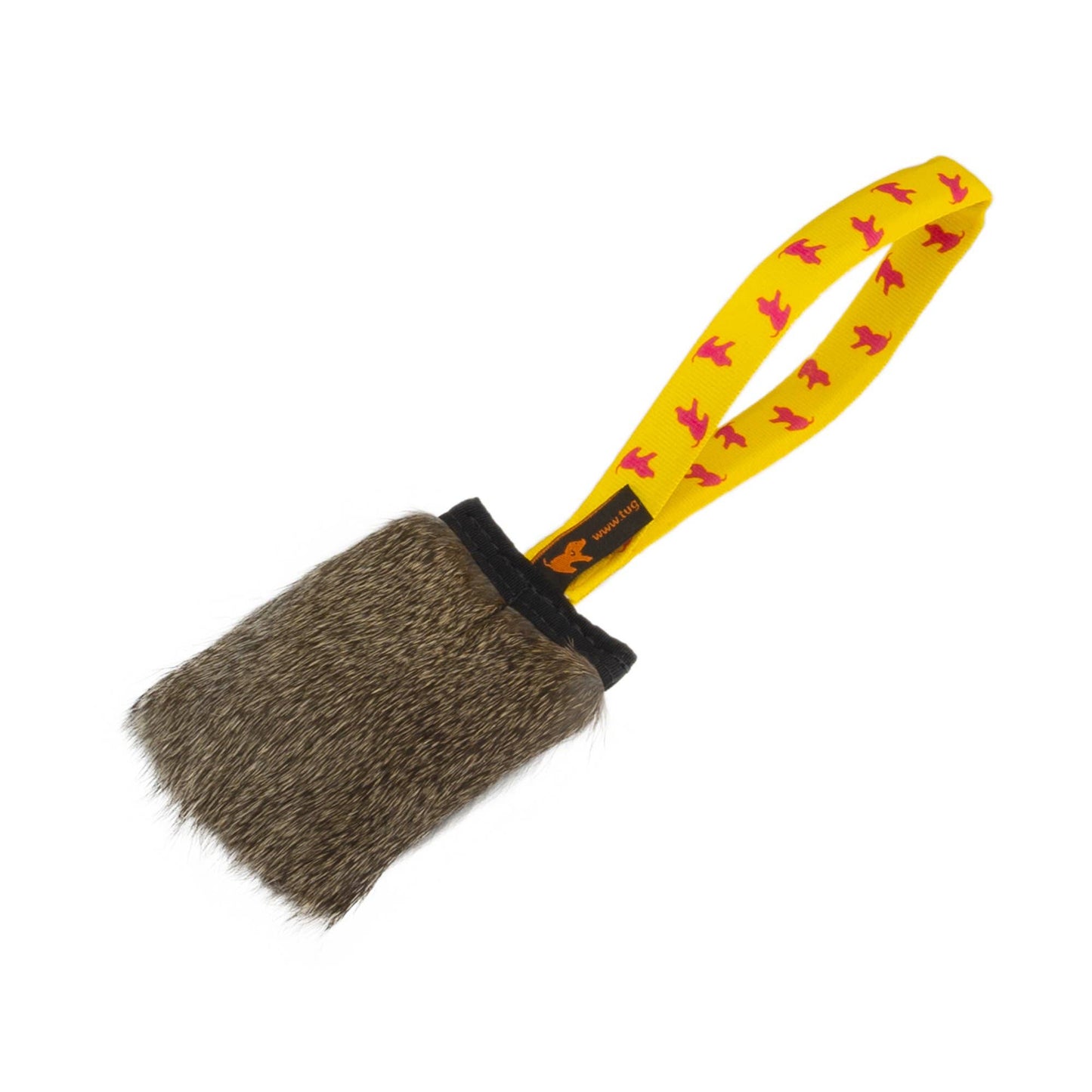 Rabbit Fur Squeaker Tug | Responsibly Sourced | Tug-E-Nuff